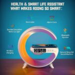 5IN1 Smart wireless Charger Table Lamp Bluetooth Speaker Alarm Clock RGB Colorful Atmosphere Lights