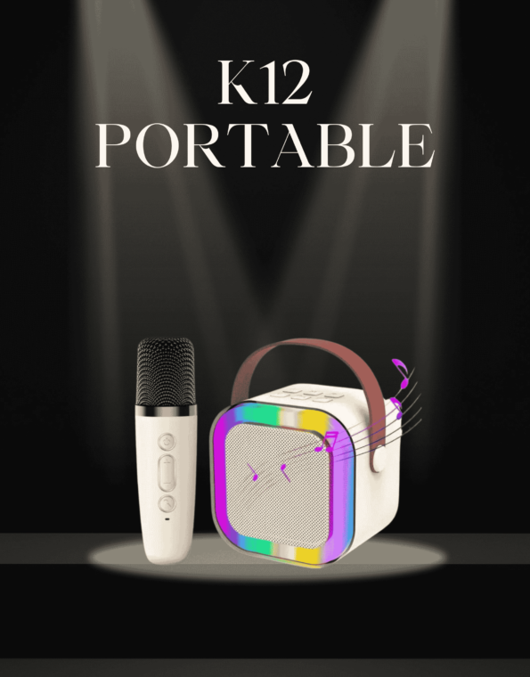 K12 Portable Karaoke Bluetooth Speaker With Microphone