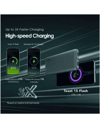 Oraimo Toast 15 Flash OPB-1100 10000mAh 15W Type C Power Bank